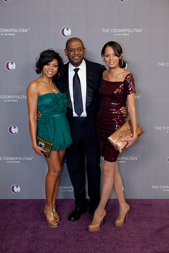 Taraji P. Henson, Forest Whitaker and Keisha Whitaker at The Cosmopolitan Grand Opening and New Year's Eve Celebration