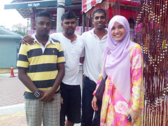 at a Deepavali bazaar, Brickfields