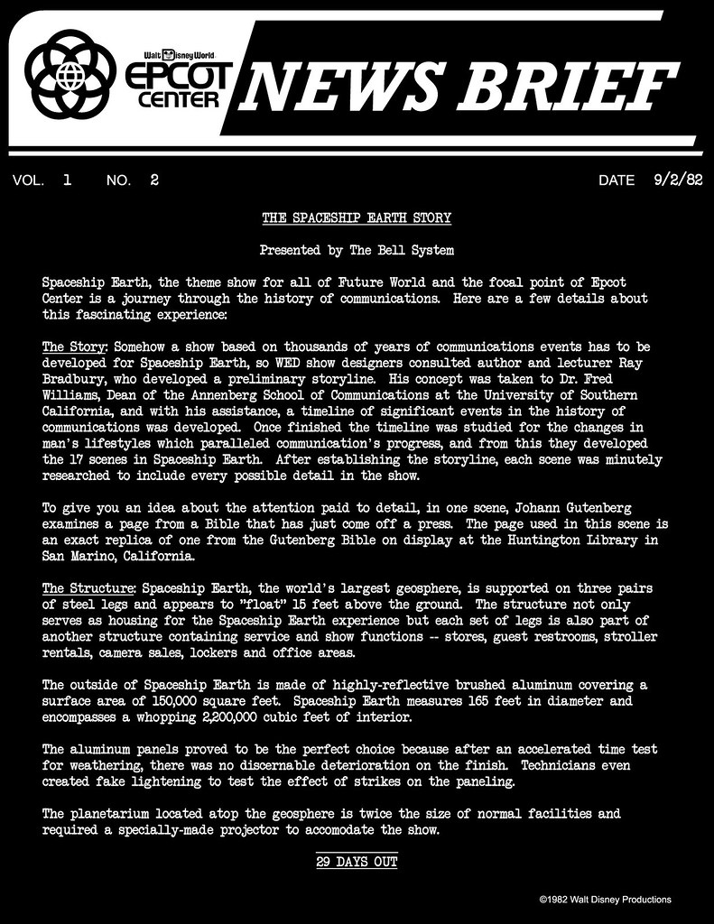 EPCOT Center News Brief (9-2-82)