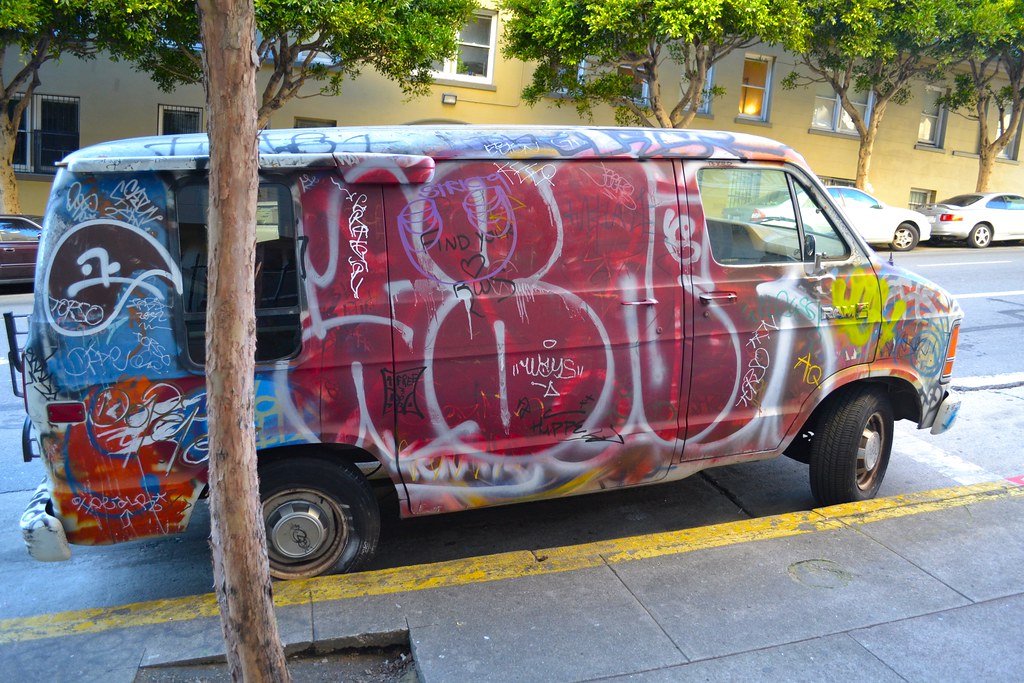 S8N, SATAN, Graffiti, Street Art, Van, San Francisco
