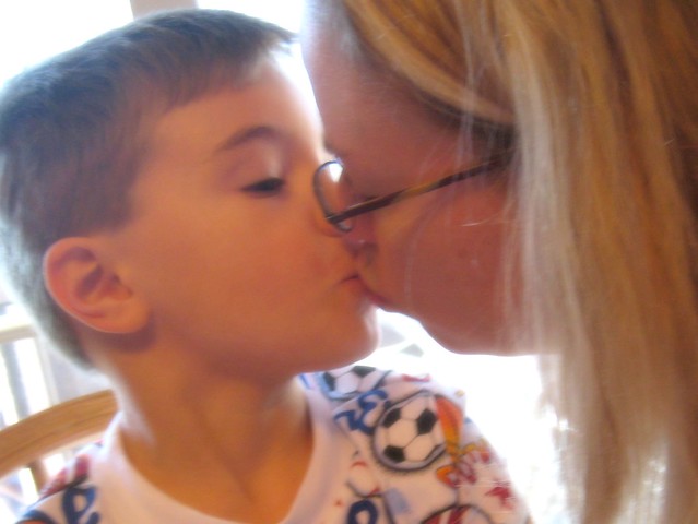 kissing the birthday boy