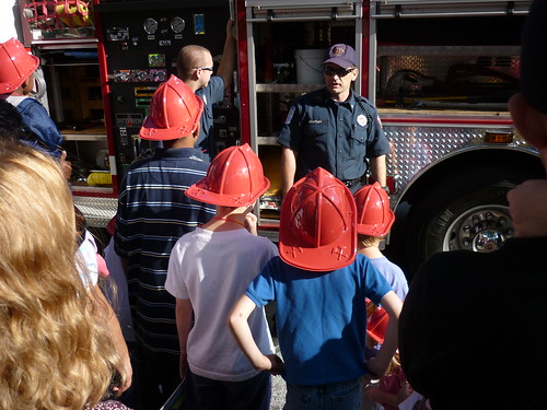 The Rockdale County Fire Department visited the library during Fire 