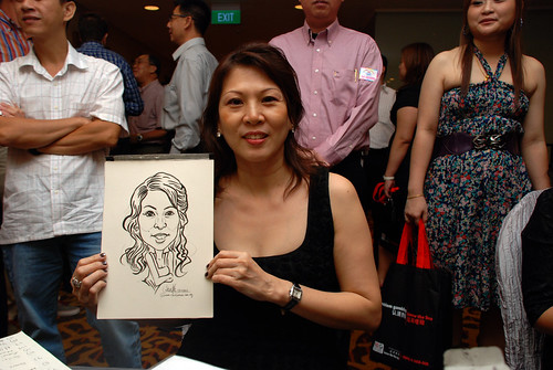 Caricature live sketching for Swiss Precision Dinner & Dance 2010 - 9