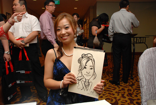Caricature live sketching for Swiss Precision Dinner & Dance 2010 - 2