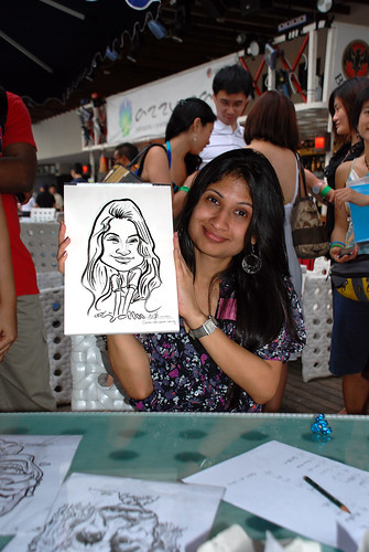 Caricature live sketching for VISA Beach Party 2010 -18