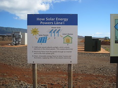 Sign: "How Solar Energy Powers L?na?i"