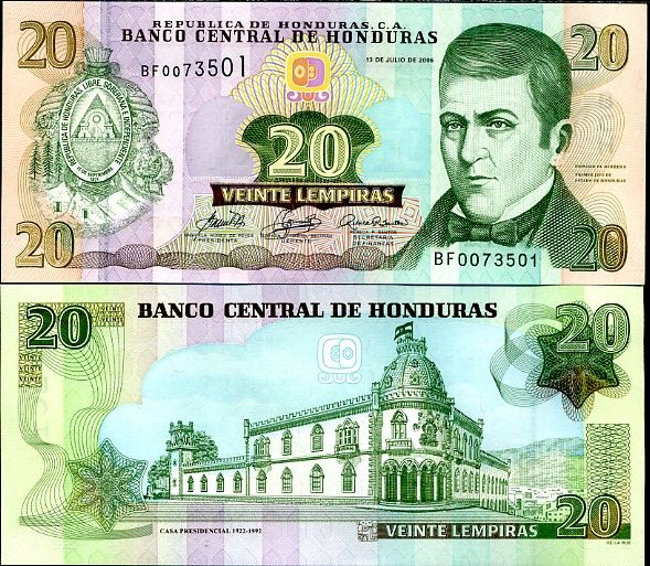 20 Lempiras Honduras 2006
