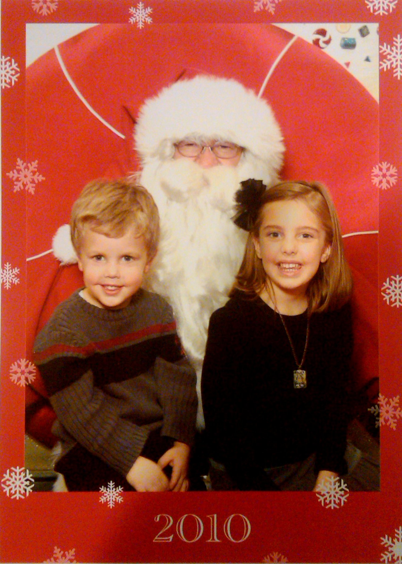 kids with Santa