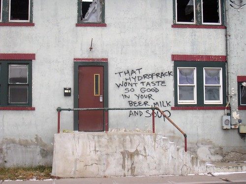 that hydrofrack wont taste so good in your beer milk and soup - graffiti