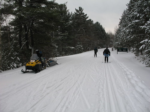 Skiing in to Lusk