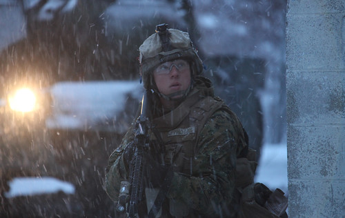 フリー写真素材|社会・環境|戦争・軍隊|雪|兵士|アメリカ海兵隊|