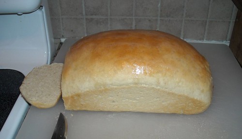 first loaf of bread mixed with my new kitchenaid