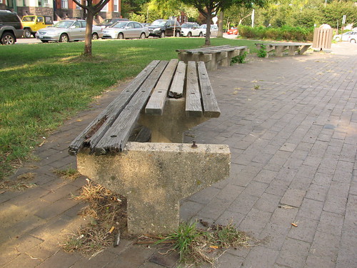 Benches at Eastern Market Metro Plaza 