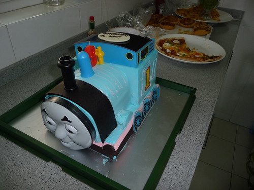 Thomas the Tank Engine cake for Scott's birthday party