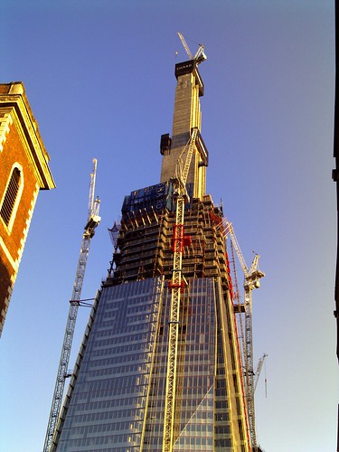 The Shard under construction at London Bridge Station, Jan. 2011