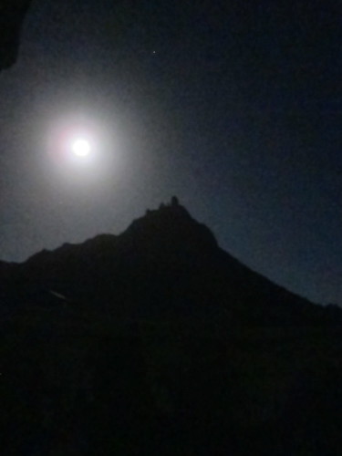 Full moon over Mount Manaia