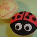 Love Heart and Love Bug Valentines cupcakes
