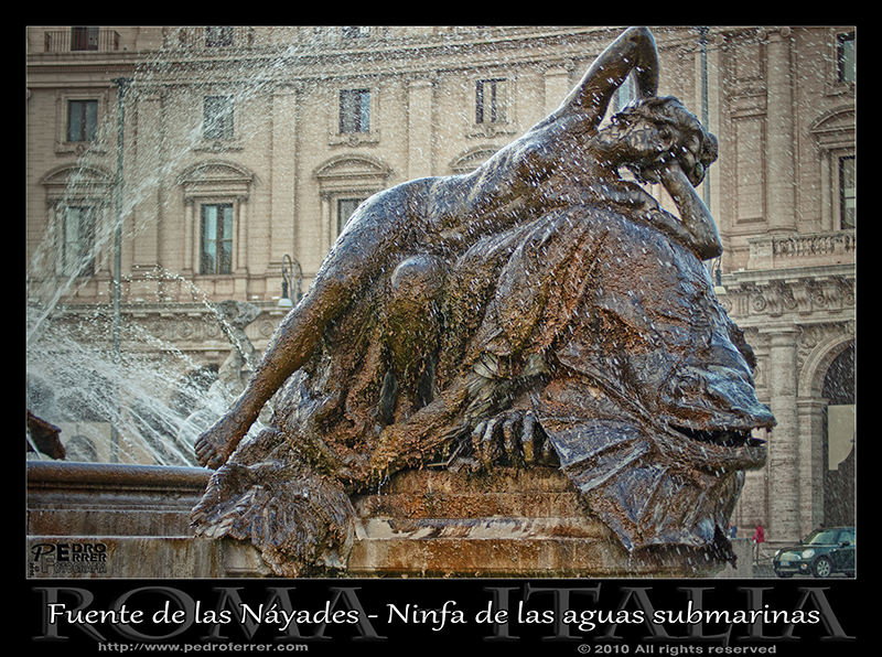 Roma - Fuente de las Náyades - Ninfa de las aguas submarinas