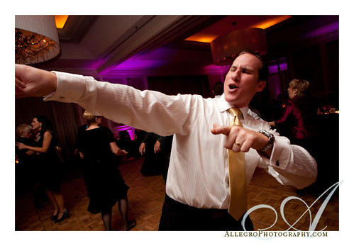 boston-downtown-hyatt-regency-wedding- freinds get down on dance floor in the ballroom