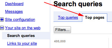 Top Pages Google Webmaster Tools 