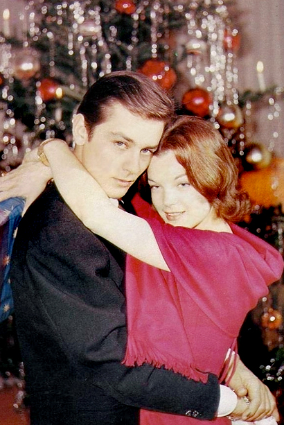 Alain Delon and Romy Schneider early'60s Things have been pretty festive