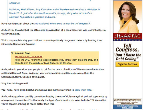 Michele Bachmann Ads on TheDeets.com