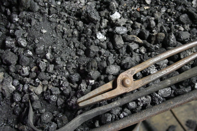 coal and tongs