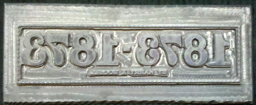 Boosel 1873-1873 title printing plate 