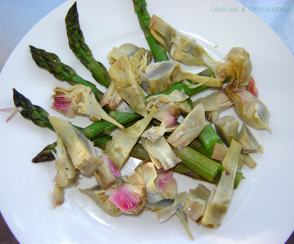 Salad of Asparagus, Artichokes, Beetroot & Pomegranate 4