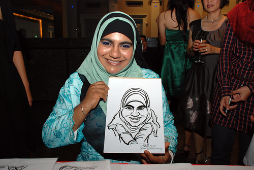 Caricature live sketching for Autism Association(Singapore)- Staff Dinner 2010 - 5