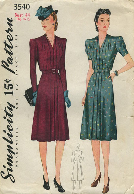 1940s Vintage Sewing Pattern 