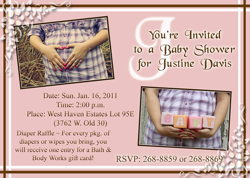 Justine's Baby Shower Invitation