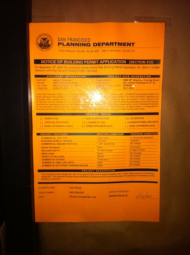 Planning permit, 18th and Dolores