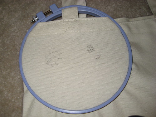 Day 18: Ladybug Doodle Stitching Embroidery (transfered pattern)
