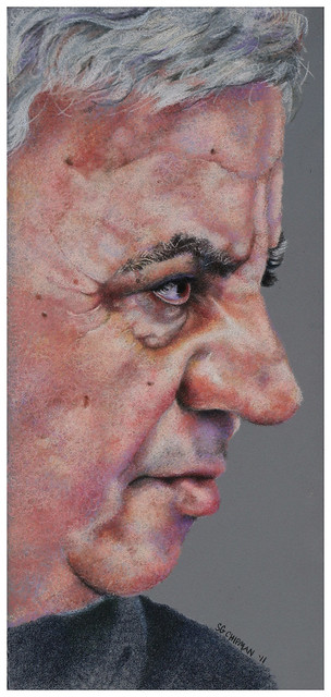 Colored pencil portrait entitled Erol, Profil II