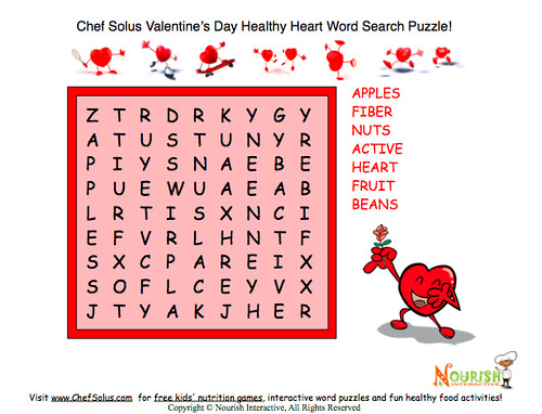 valentine word search. Easy Valentine Word Search