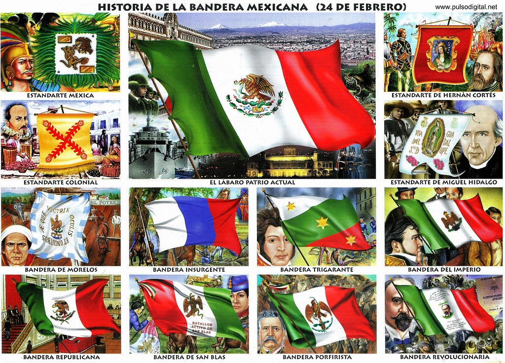 Imagenes De Las Banderas De Mexico A Traves De La Historia