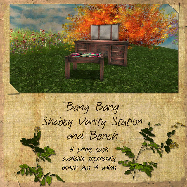 Bang Bang - Shabby Vanity Station and Bench