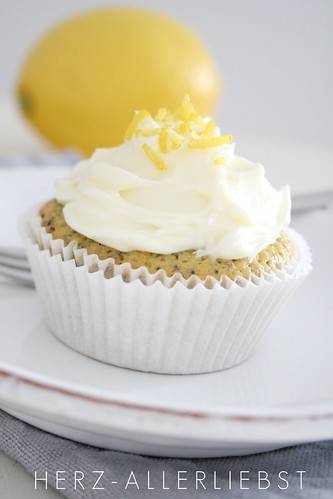 Zitronen Mohn Cupcakes