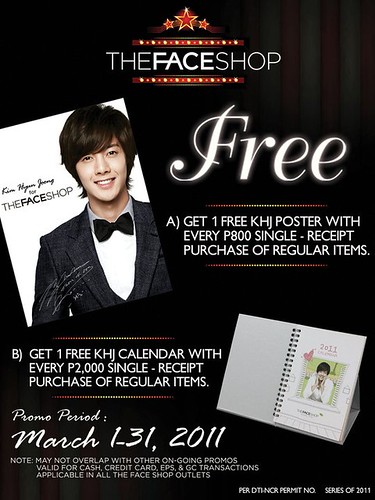 Kim Hyun Joong The Face Shop Philippines IN STORE Promos Posters [March 2011]