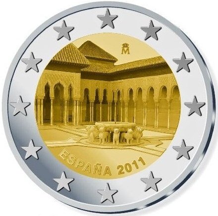 2 Euro Španielsko 2011, Leví dvor v Granade