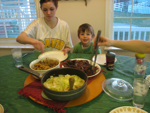faux corned beef and cabbage dinner