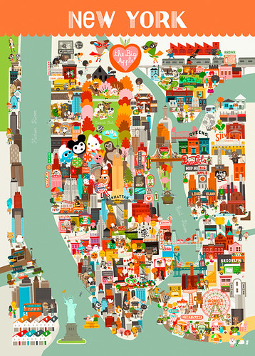 new york city map printable. New York City Map by Julie