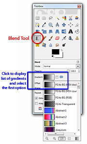 Activate the Blend Tool from the Toolbox.