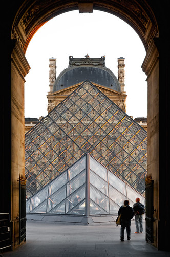 France - Paris - Louvre Pyramid framed