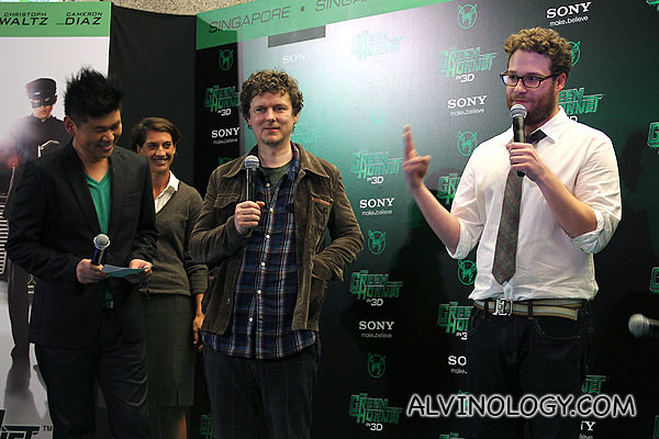 Michel Gondry and Seth Rogen appeared on stage first and started joking with the audience