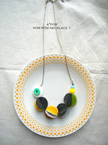 a*for...pom pom necklace 1