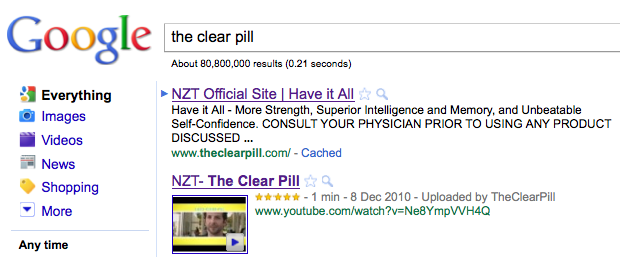 Google Clear Pill