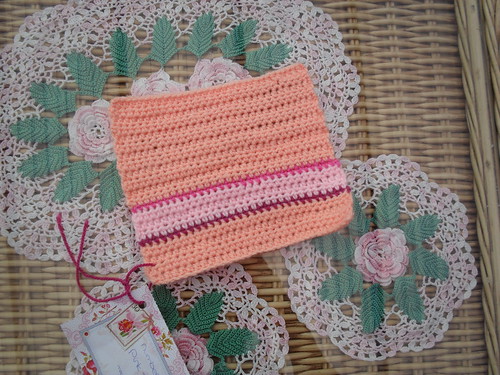 Rona (Netherlands) Your Square arrived today! Thank You! No. 36 'Pink Stripes'. Jan Eaton.