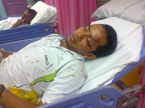 Hazwan Arif terlantar di hospital